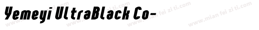 Yemeyi UltraBlack Co字体转换
